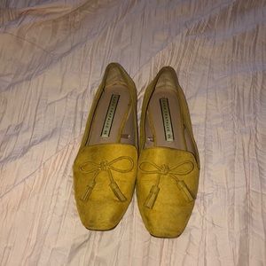Zara mustard yellow loafers